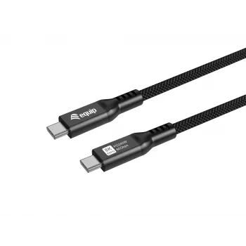 USB4 Gen 4x2 C–C-kaapeli EQUIP 1,2 m, 80 Gbit/s, PD240W, 8K@60Hz, musta