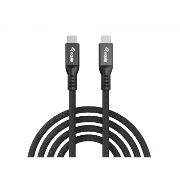 USB4 Gen 4x2 C–C-kaapeli EQUIP 1,2 m, 80 Gbit/s, PD240W, 8K@60Hz, musta