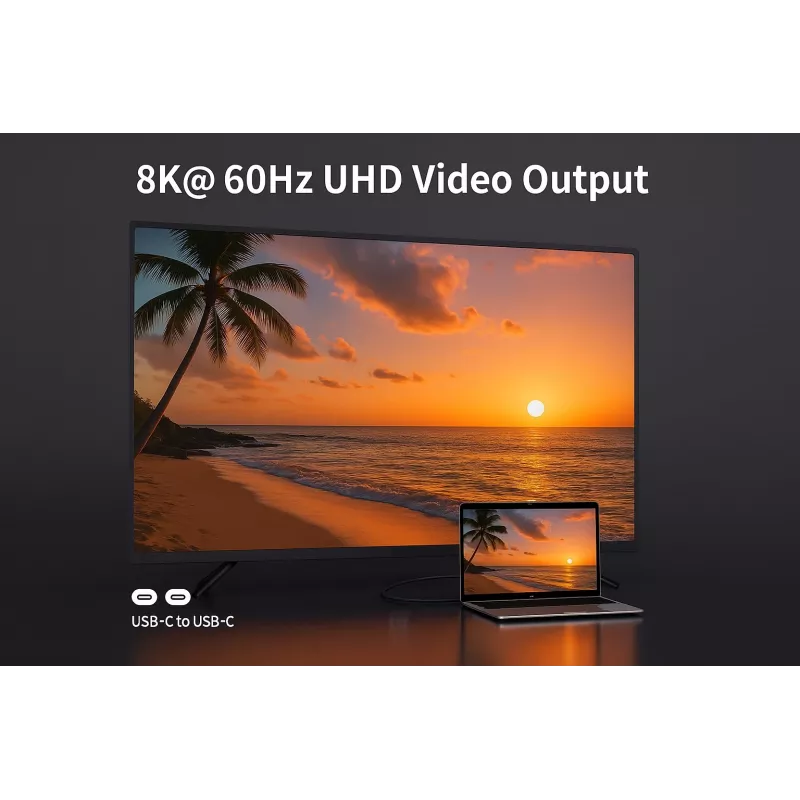 USB4 Gen 4x2 C–C-kaapeli EQUIP 1,2 m, 80 Gbit/s, PD240W, 8K@60Hz, musta