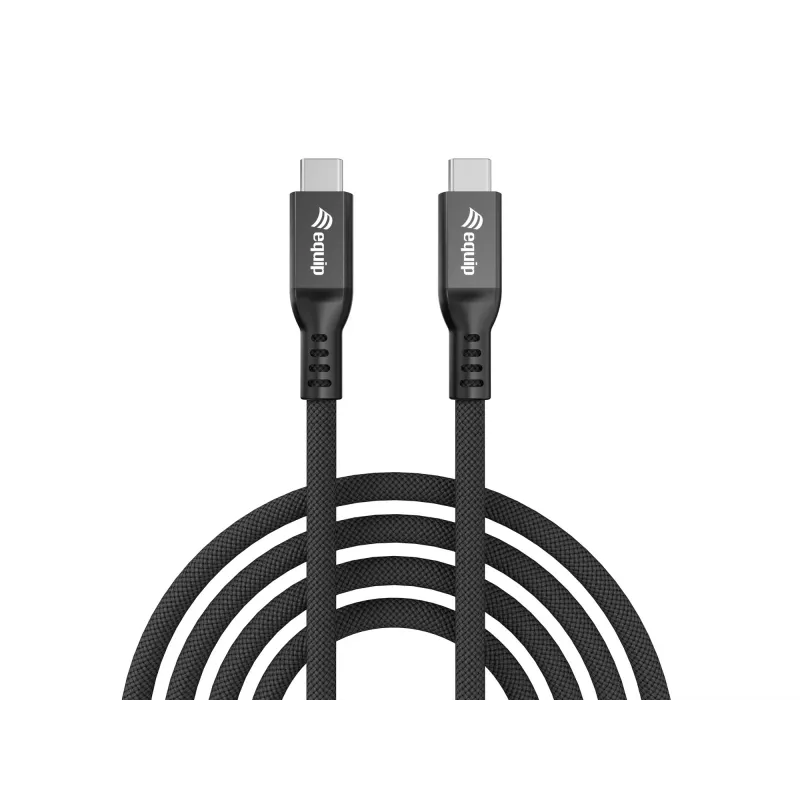 USB4 Gen4x2 C–C-kaapeli EQUIP 2 m, 80 Gbit/s, PD 240 W, 8K@60Hz, musta
