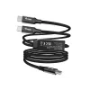 USB-C–2x USB-C Y-latauskaapeli EQUIP 1,5 m PD 140 W, USB 2.0, musta