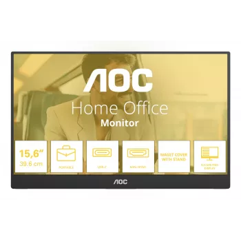 AOC 16T20E2 kannettava TV/näyttö kannettava näyttö musta 39,6 cm (15,6 tuumaa) LED 1920 x 1080 pikseliä