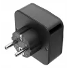 Hama 00223460 verkkopistoke-adapteri tyyppi E/F hybridi yleismalli musta
