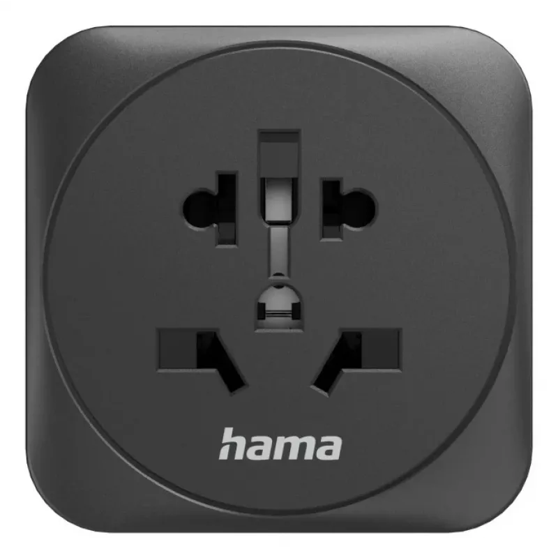 Hama 00223460 verkkopistoke-adapteri tyyppi E/F hybridi yleismalli musta
