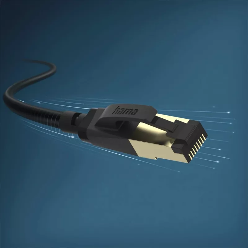 Hama 00202003 verkkokaapeli musta 5 m Cat8 S/FTP (S-STP)