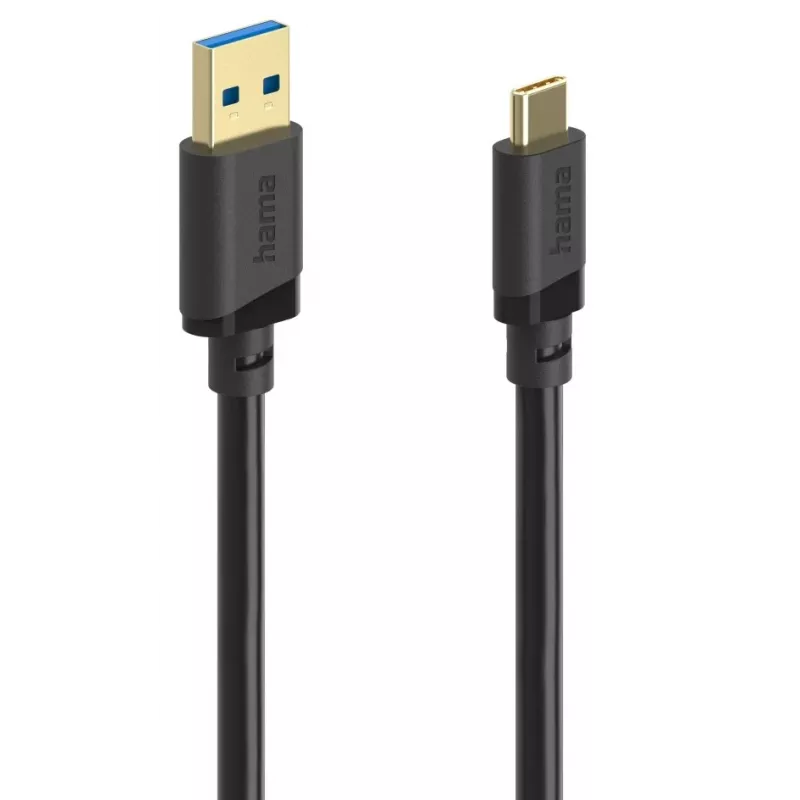 Hama 00202005 USB-kaapeli USB 3.2 Gen 1 (3.1 Gen 1) 0,75 m USB A USB C musta