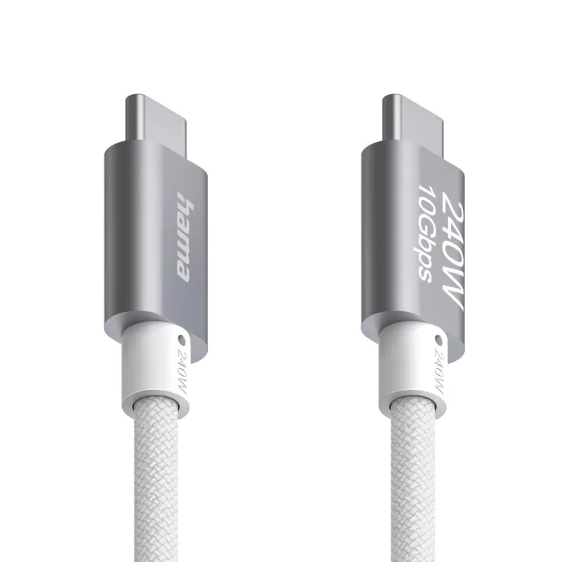 Hama Full-Featured USB-kaapeli USB 3.2 Gen 2 (3.1 Gen 2) 1,5 m USB C valkoinen