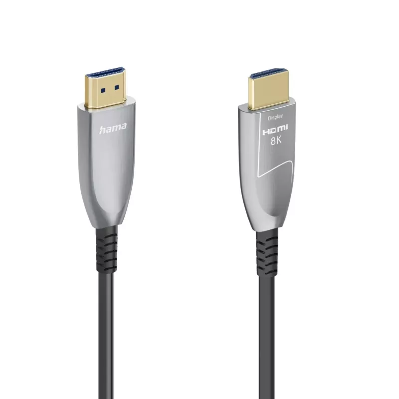 Hama 00202036 HDMI-kaapeli 15 m HDMI Type-A (standardi) musta, harmaa, hopea