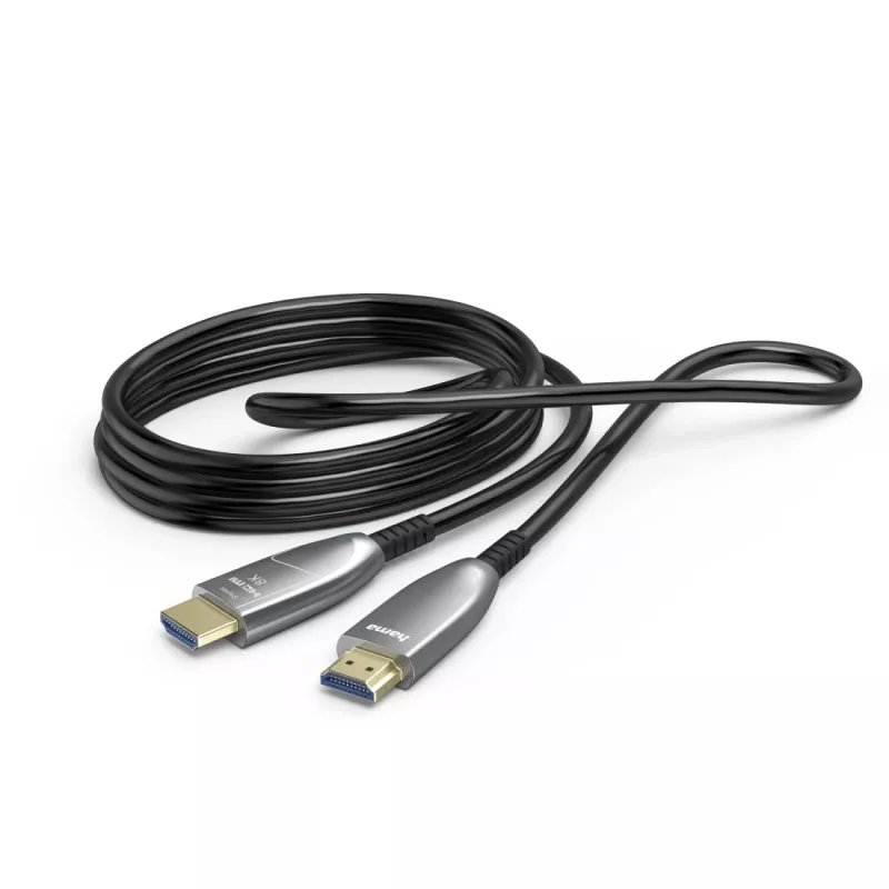 Hama 00202036 HDMI-kaapeli 15 m HDMI Type-A (standardi) musta, harmaa, hopea