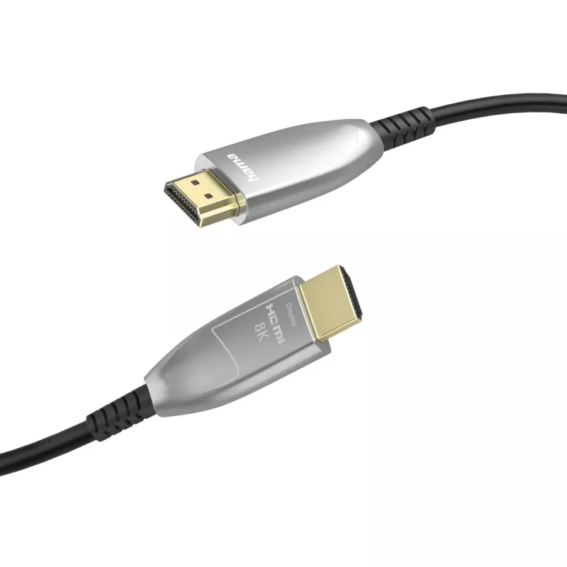Hama 00202036 HDMI-kaapeli 15 m HDMI Type-A (standardi) musta, harmaa, hopea