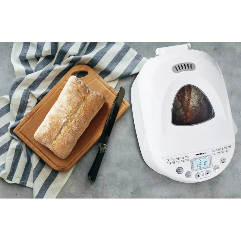Leipäkone MEDION MD 11011 550 W valkoinen 1 kg digitaalinen ajastin