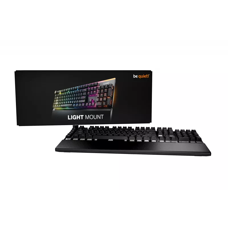 be quiet Light Mount Silent Tactile FR ISO näppäimistö pelaaminen USB AZERTY ranska musta