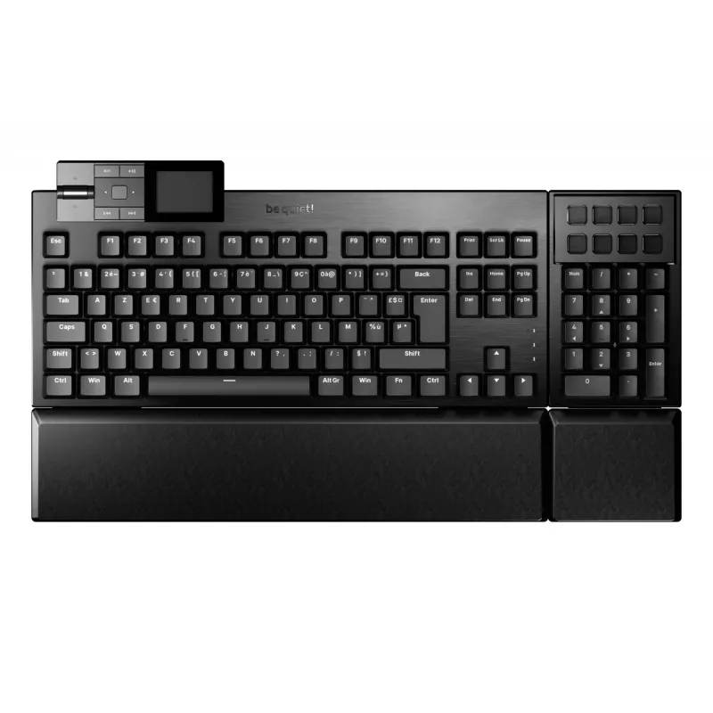 be quiet Dark Mount Silent Tactile FR ISO pelinäppäimistö USB AZERTY ranska musta