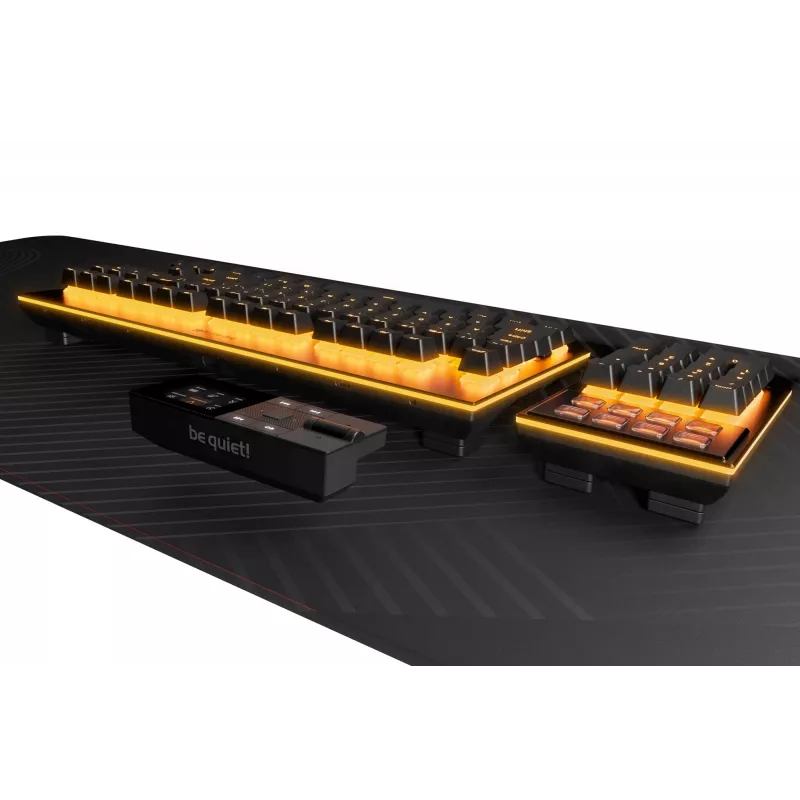 be quiet Dark Mount Silent Tactile FR ISO pelinäppäimistö USB AZERTY ranska musta