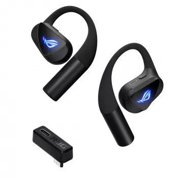 kuulokemikrofoni ASUS ROG Cetra Open Wireless TWS Bluetooth korvakoukku musta, 20–20000 Hz, 116 g