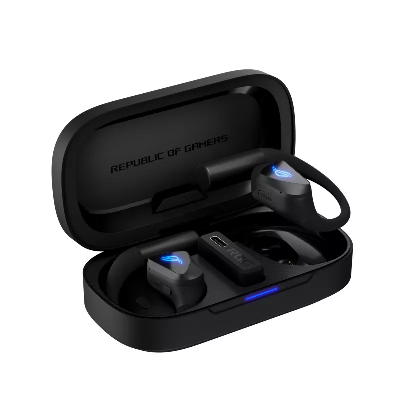 kuulokemikrofoni ASUS ROG Cetra Open Wireless TWS Bluetooth korvakoukku musta, 20–20000 Hz, 116 g
