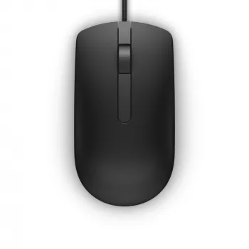 DELL langallinen hiiri – MS116 – musta, molempikätinen, optinen, USB Type-A, 1000 DPI, musta