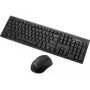 Sandberg Wireless Office DesktopSet INT, langaton, RF-langaton, kalvokytkin, QWERTY, musta, hiiri mukana