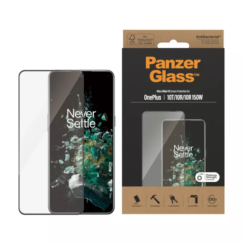 PanzerGlass ® näytönsuojus OnePlus 10T | 10R | 10R | 150W | Ultra-Wide Fit | musta