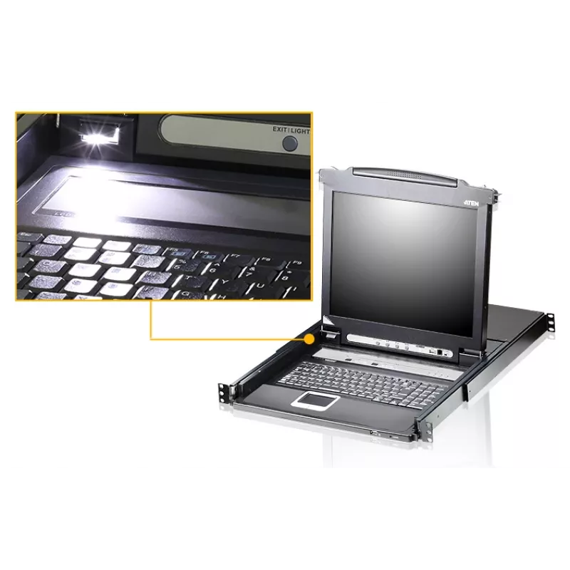 ATEN CL5716M-ATA-2XK06UG KVM-kytkin räkkikiinnitys musta