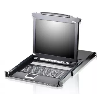 KVM-kytkin ATEN CL5708M räkkiasennus musta 1HE 17 tuuman LCD