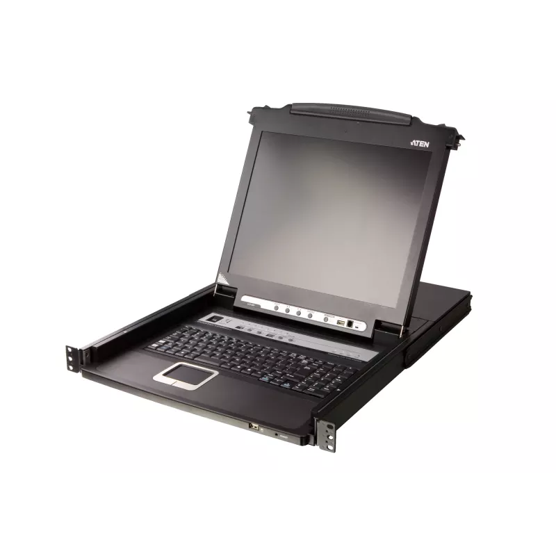 KVM-kytkin ATEN CL5708M räkkiasennus musta 1U 17 tuuman LCD CL5708M-UK