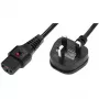 Virtajohto MicroConnect UK Type G IEC C13 pistoke – virtajohto tietokoneille ja oheislaitteille