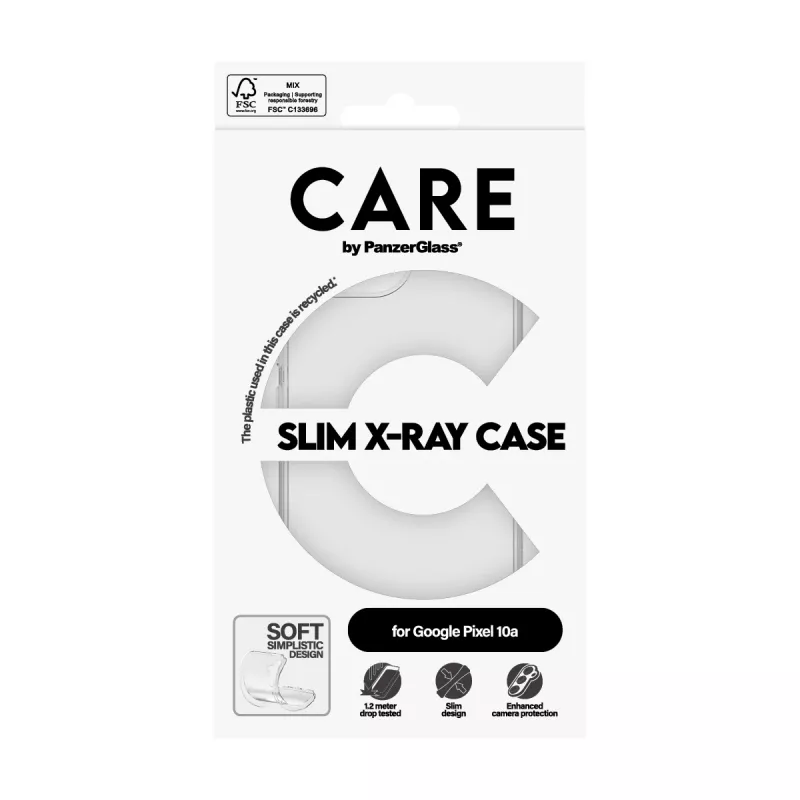 PanzerGlass CARE X-Ray -puhelinkotelo Google Pixel 10a 5G — läpinäkyvä suojus