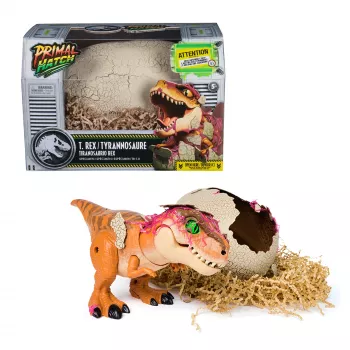 Jurassic World Primal Hatch -interaktiivinen leludinosaurus & muna, kuoriuta & kouluta oma vauvadino yli 100 äänellä & reaktiolla, lastenlelu pojille & tytöille 5-vuotiaasta