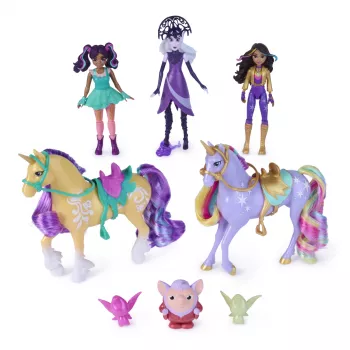 Unicorn Academy, Magic Unleashed Adventure Pack, pääsiäislahjaidea, sisältää Sophia-, Ava-, Ravenzella-nuket, Wildstar-, Leaf-yksisarviset & muuta