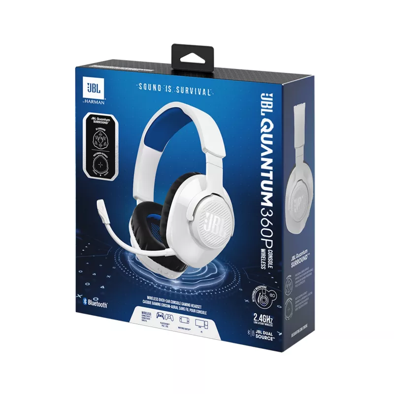 JBL Quantum 360P -headset langaton panta gaming USB Type-C Bluetooth sininen, valkoinen