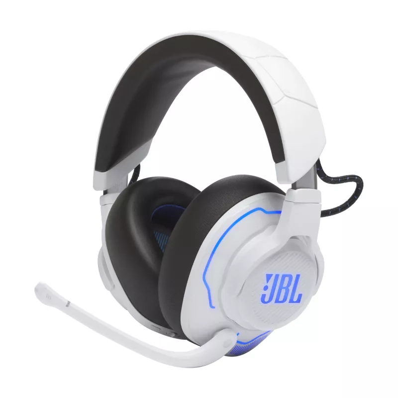 JBL Quantum 910P -headset langallinen & langaton panta gaming USB Type-C Bluetooth sininen, valkoinen