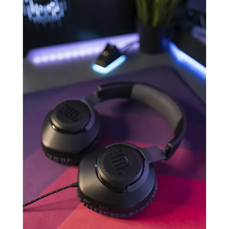 JBL Quantum 100 musta, langallinen, gaming, 20 - 20000 Hz, 216 g, kuulokkeet, musta