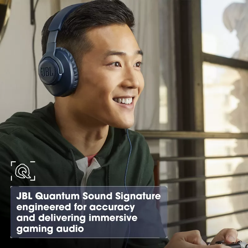 JBL Quantum 100 musta, langallinen, gaming, 20 - 20000 Hz, 216 g, kuulokkeet, musta