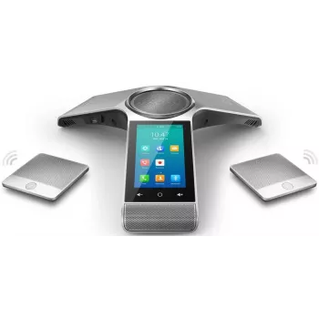 IP-konferenssipuhelin Yealink CP960 — hopea, painike- & kosketusohjaus, Micro-USB B & USB-A, 338×338×74 mm