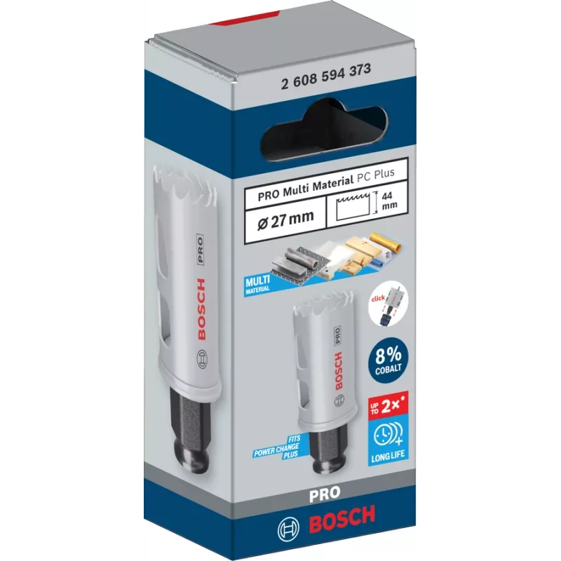 Reikäsaha Bosch PRO Multi Material PC Plus 44/27 mm — yksittäinen, porakoneeseen, Ø27 mm