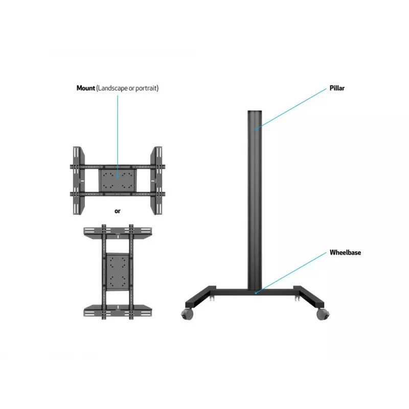 Näyttöteline Multibrackets M Display Stand 180 Single musta
