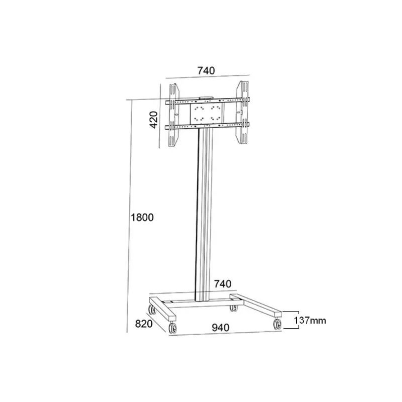 Näyttöteline Multibrackets M Display Stand 180 Single musta