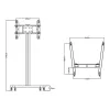 Näyttöteline Multibrackets M Display Stand 180 Single musta