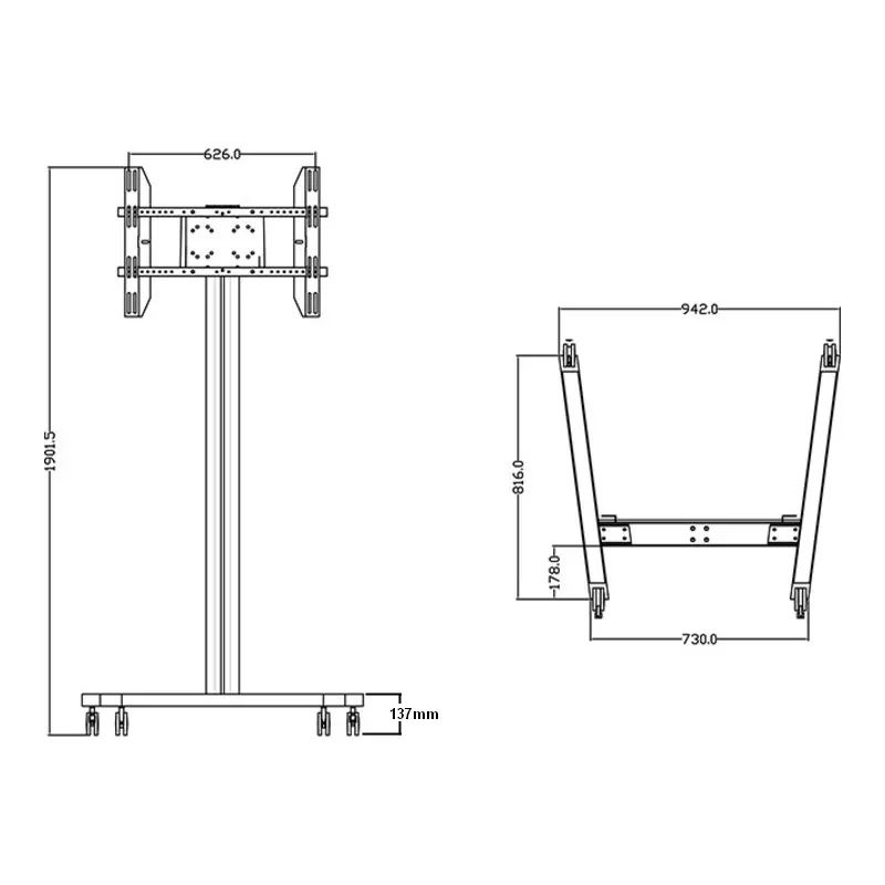 Näyttöteline Multibrackets M Display Stand 180 Single musta