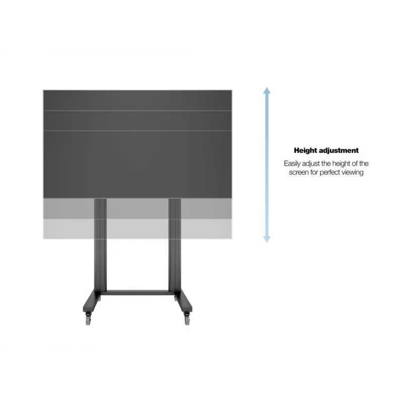 Multibrackets M Public Display Stand 210 Dual Pillar Wheelbase musta