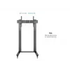 Multibrackets M Public Display Stand 210 Dual Pillar Wheelbase musta