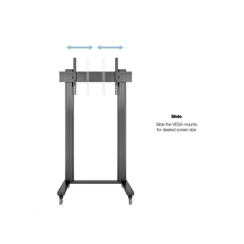 Multibrackets M Public Display Stand 210 Dual Pillar Wheelbase musta