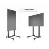 Multibrackets M Public Display Stand 210 Dual Pillar Wheelbase musta