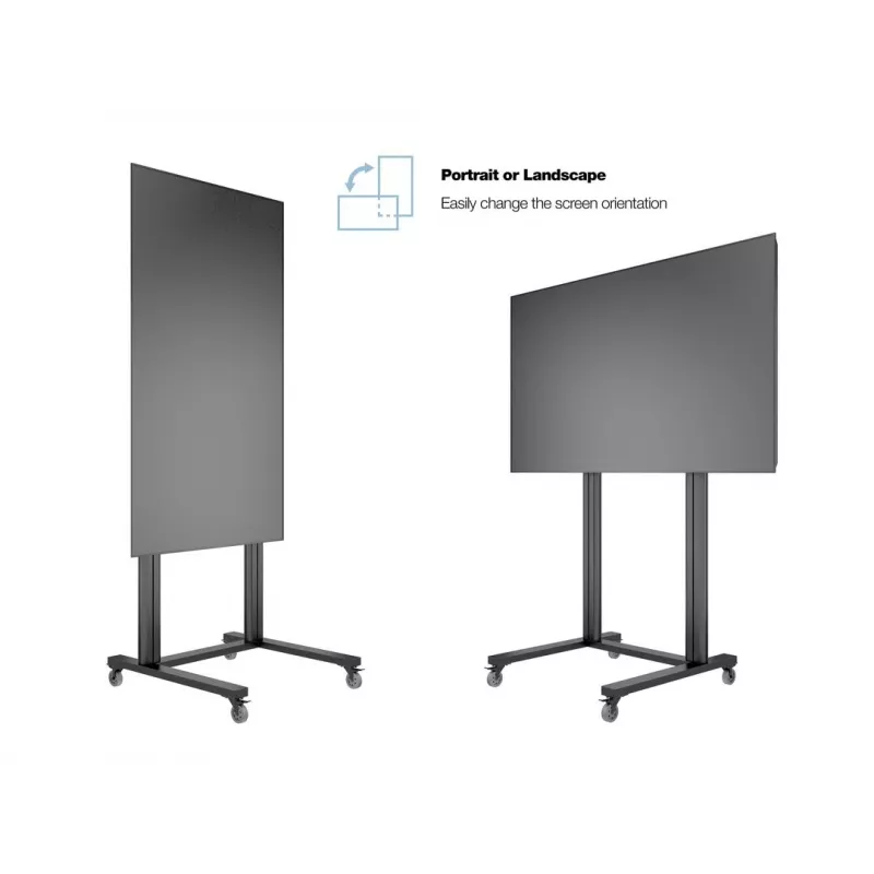 Multibrackets M Public Display Stand 210 Dual Pillar Wheelbase musta