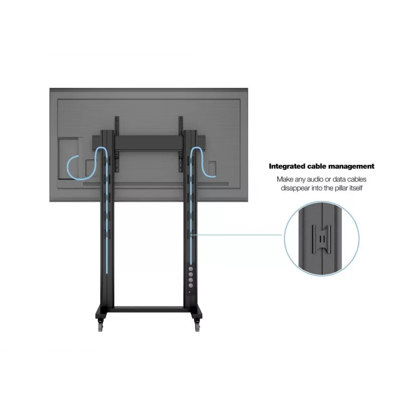 Multibrackets M Public Display Stand 210 Dual Pillar Wheelbase musta
