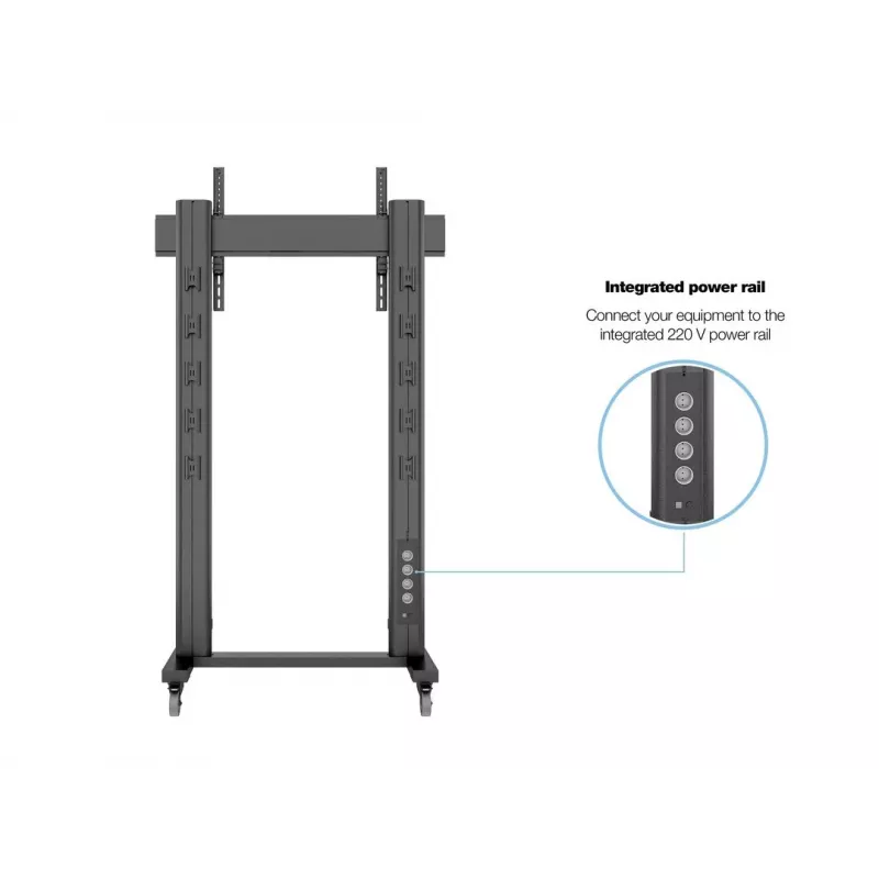 Multibrackets M Public Display Stand 210 Dual Pillar Wheelbase musta