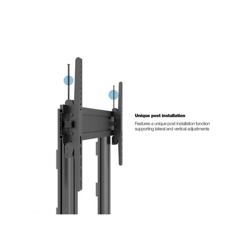 Multibrackets M Public Display Stand 210 Dual Pillar Wheelbase musta