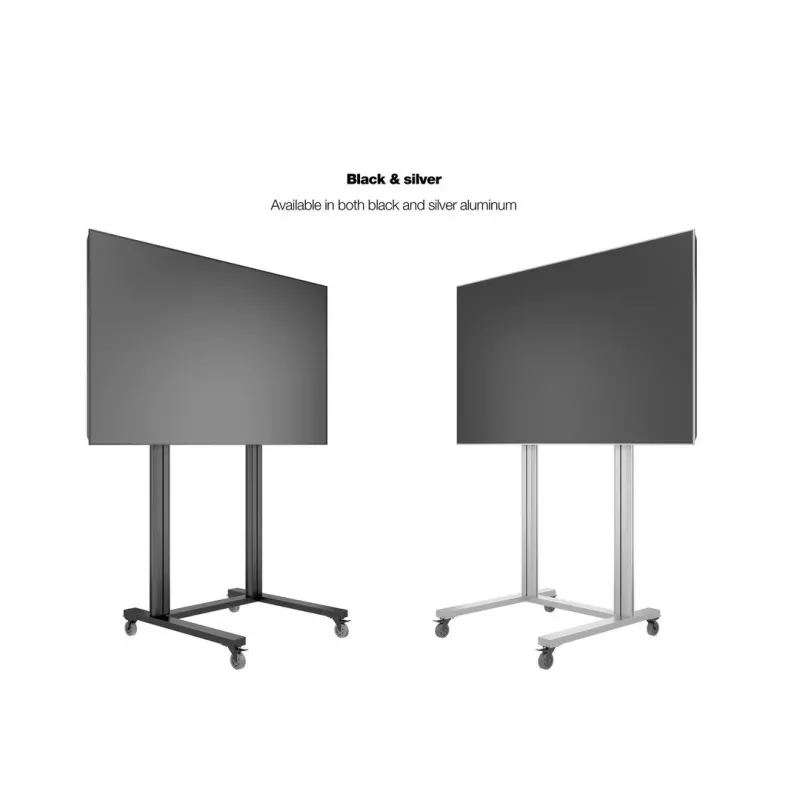 Multibrackets M Public Display Stand 210 Dual Pillar Wheelbase musta