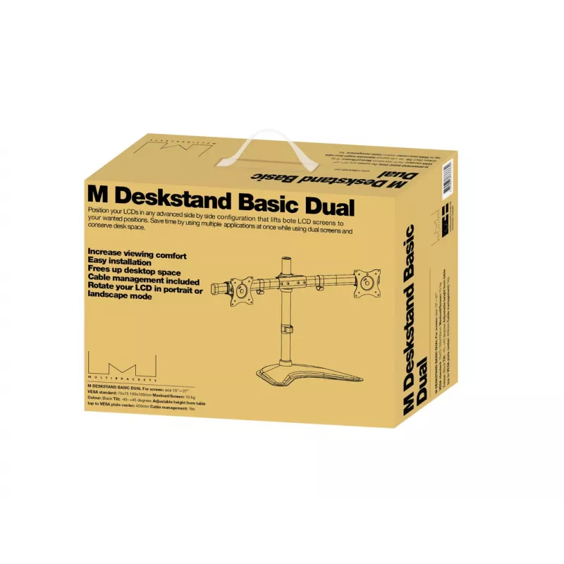 Multibrackets M Deskstand Basic Dual, vapaasti seisova, 16 kg, 38.1 cm (15